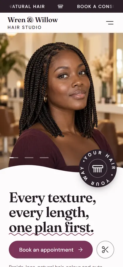 Hair & braids demo site