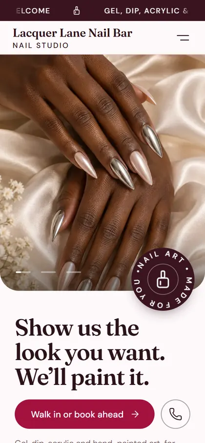 Nail studio demo site